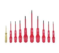 Penggong 1000v Voltage Insulated Screwdriver Set 11 Piece Set Includes 4 Phillips and 5 Flathead Screwdrivers, Non Slip Handle with Red Voltage Tester