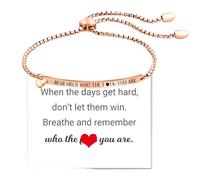 PENGION Remember Who The You Are Motivational Tube Bracelet For Women, Adjustable Hand Bradied Wrap Stainless Steel To My Daughter/Best Friend Inspirational Gifts Teen Girls Jewelr…, Adjustable