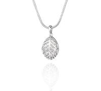 PengJin Leaf Shape Y-Shaped Necklace for Women, Silver-Plated Snake Chain, Best Wedding, Prom, Birthday Gift for Girls