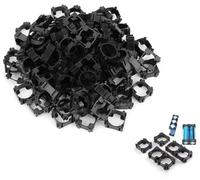 PengLAI 100 Pcs Li-ion Battery Holder Stand Plastic Mental Mini Cylindrical Battery Pack Bracket Lithium Cell Battery Holder for 18650 Li-ion Battery