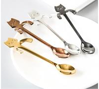PengLAI Cat Spoon,4pcs Cute Tea Spoons with Hanging Paws, cat Teaspoon for Coffee Latte Dessert, Food-Grade 304 Stainless Steel,Good Gifts for Women