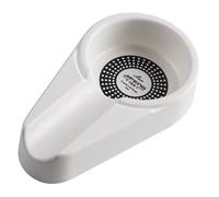 PengLAI Cigar Ashtray,Outdoor Ashtray Melamine Cigarette Cinder Holder Single Groove Soot Collector for Patio Outdoor Indoor (White)