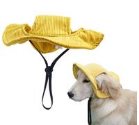 PengLAI dog cap, Summer Dog Sun Protection Hat,Adjustable Pet Cat Dog Baseball Hat,Visor Cap with Ear Holes, Pet Visor Cap is good clothing & accessories for dogs (yellow, S)