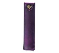 PengLAI Leather Pen Case Pen Pouch,Unicorn Leather Pen Holder Art Pencil Case Holder Handmade Protective Pencil Bag with Snap Button
