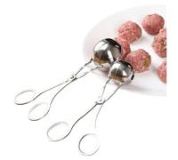 PengLAI Meatball Maker,2 Pcs None-Stick Triple Meatball Maker Tool, Stainless Steel Baller Tongs with Anti-Slip Handles, Cake Pop, Cookie Dough Scoop for Kitchen
