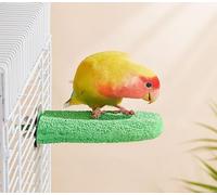 PengLAI Parrot Perch & Claw Conditioner - Grinding Teeth Chew Toy with Claw Trimming Surface for Parrots, Cockatiels & Caged Birds | Essential Cage Accessories for Beak & Nail Care(Green)