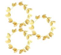 PengLAI Roman Head Wreaths,3 Pieces Roman Leaf Headbands Gold Leaf Crown Headpieces Goddess Headwears for Wedding Christmas Party