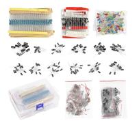 PENGLIN 1400Pcs 6 Values Electronics Component Assortment Kit,Electrolytic Capacitor, LED Diode, Common Diode, Resistor, Ceramic Capacitor, Transistor Component for Arduino, Electronic DIY Project