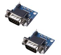 PENGLIN 2 x MAX3232 3.3 V to 5 V DB9 Male RS232 Serial Prot to TTL Converter Module Root Connector for Arduino Raspberry Pi and Microcontroller