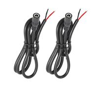 PENGLIN 2PCS 3FT 14AWG 15A 12V DC Power Pigtails Cable, 5.5mm x 2.1mm Female to Bare Wire Open End Repair Cable for CCTV Security Camera,DVR