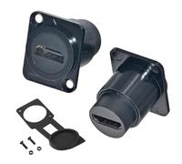 PENGLIN 2pcs D Type HDMI Panel Mount Adapter Female to Female Through Female 4K 60hz 3D and HDR