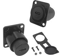 PENGLIN 2PCS D-Type USB Type C Panel Mount Adapter, USB C Female to Female Connector for Smartphones Laptops Tablets with Waterproof/Dust Cap