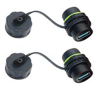 PENGLIN 2PCS M20 IP68 Waterproof USB3.0 Panel Mount Adapter,USB3.0 Type A Female to Female Outdoor Coupler with Waterproof Cover