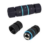 PENGLIN 2PCS RJ45 8P8C Panel Mount Adapter,CAT6 Female to Female Connector,IP68 Waterproof Outdoor Ethernet LAN Cable Extender Coupler