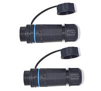 PENGLIN 2PCS Shielded RJ45 Waterproof Panel Mount Connector IP68 Cat5/5e/6 8P8C Ethernet LAN Cable Coupler Female to Female Outdoor Network Adapter