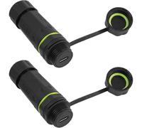 PENGLIN 2PCS USB Type-C Female to Female Connector,USB3.1 Type-C Panel Mount Adapter,IP68 Waterproof Outdoor USB-C Cable Extender Coupler