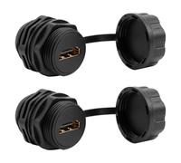 PENGLIN 2pcs Waterproof HDMI Female to Female Panel Mount Adapter | Waterproof Panel Mount Set of 2