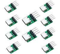 PENGLIN USB Type C Female to 4-Pin Adapter with Test Board 2.54 mm Pitch, USB 3.1 Type C Breakout Board Converter for DIY Pack of 10