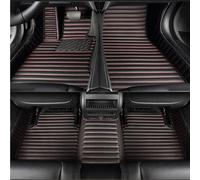 PENGNAQP Compatible With VW For Passat B5 2003-2007 LHD Striped PU Customized 5D Car Floor Mat Interior Carpet floor mats(Black Red 5 Seat)