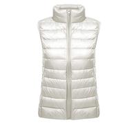 Pengniao Lightweight Down Gilet For Women Ladies Sleeveless Puffer Jacket Packable Ultra Light Down Vest Body Warmer Downs Filled Coat Quilted Padded Sleeveless Puffa Down Gilet Ultralight Winter