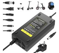 Pengrity 6 IN 1 Electric Scooter Charger, 54.6V 48V 2A Universal Hoverboard Charger with 6 Connections Led Indicator, E Scooter Charger, for Mobility Scooter, Self-Balancing