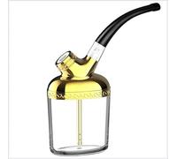 PENGSHAO Durable Portable Hookah Smoking Water Pipe with Clear Plastic Bottle, Hookah Pipe Set, Creative Hookah Hookah Set, for Smokers,Gold