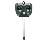 PENGSHAO Ultrasonic Animal & Pest Repeller | Cat, Dog Scarer | Badger, Fox, Rabbit Deterrent | Solar Panel, Rechargeable Battery, Infrared Sensor, LED Flash,1PCS