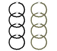 Pengshow 8Pcs Military Boot Straps, Twisters Army Ties, Trouser Twists Military With Metal Hooks, Elastic Boot Bands, Blousing Straps For Pants Men And Women Outdoor Hiking Military (Black, Green)