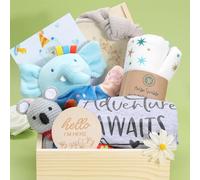 pengtai Baby Boy Gift,New Born Baby Boys Gift Hamper,Baby Boy Gift Basket,Unique Baby Gift Essential Stuff,Gender Reveal Gifts,Rattle Swaddle Blanket Baby Boy Gifts