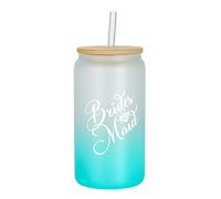 pengtai Bridesmaid Gifts - Bachelorette Party Favors, Will You Be My Bridesmaid Gift - Glass Tumbler Set of 1 With Straw