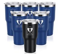 pengtai Groomsmen Gifts,Groomsmen Tumbler Set of 6,Best Man Proposal Gifts,Groomsman 30oz Tumbler Gift for Wedding
