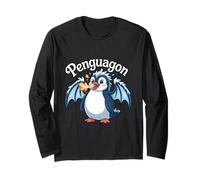 Penguagon Funny Penguin Dragon Hybrid Design Long Sleeve T-Shirt