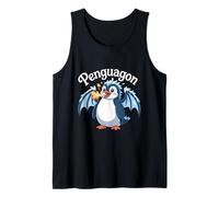 Penguagon Funny Penguin Dragon Hybrid Design Tank Top