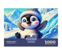 Penguin 1000 Jigsaw for Adults Challenging Beautiful Decoration Puzzle Colourful, Challenging Animal Theme Brainteasing Adults Jigsaw Puzzle 70x50cm/1000pcs
