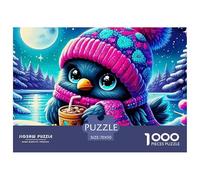 Penguin 1000 Jigsaw for Adults Challenging Beautiful Decoration Puzzle Fun Challenging Cute Animals Brainteasing Adults Jigsaw Puzzle 70x50cm/1000pcs