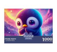 Penguin 1000 Jigsaw for Adults Challenging Beautiful Decoration Puzzle Fun Challenging Cute Animals Brainteasing Adults Jigsaw Puzzle 38x26cm/1000pcs