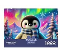 Penguin 1000 Jigsaw for Adults Puzzles Beautiful Decoration Puzzle Fun Challenging Animal Theme Brainteasing Adults Jigsaw Puzzle 70x50cm/1000pcs