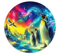 Penguin 1000 Piece Circular Jigsaw Creative Seeking A Challenging And Relaxing Activity Games for Adults And Kids 1000pcs (67.5x67.5cm)