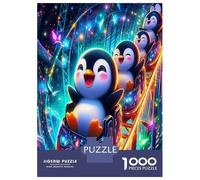 Penguin 1000 Piece Classic Jigsaw Puzzle Jigsaw Puzzle Set Thick Cardboard Teen Puzzle Fans 12-18 Logic Skill After-School Party Game Best Gift Lovers 38x26cm/1000pcs