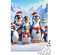 Penguin 1000 Piece Jigsaw Penguins Sing Puzzle Family with Kids 8+ Finished Wall Decor Fade-Resistant Colors 70x50cm/1000pcs