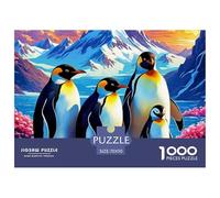 Penguin, 1000-piece Jigsaw Puzzle, Artistic Assembly Experience Transforming Finished Image Into Striking Wall Feature, Elegant Decorative Accent Enhancing Modern Living Spaces, Suitable for Ages 12+,
