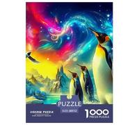 Penguin, 1000-piece Jigsaw Puzzle, Exciting Problem Based Competition Fostering Determination Adaptability Quick Thinking, Enjoyable Social Pastime Encouraging Performance Driven Participation, Suitab