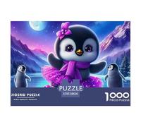 Penguin, 1000-piece Jigsaw Puzzle, Shared Recreational Experience Fostering Emotional Connection Trust Collaboration, Relaxing Home Entertainment Suitable for Multiple Generations, Suitable for Ages 1