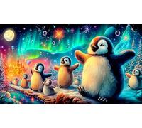 penguin 1000 Piece Jigsaw Puzzles for Adults Educational Games Jigsaw Puzzle Home Decoration for Adults and Kids Age 12 Years Up 38x52cm/1000pcs