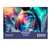 Penguin 1000 Piece Jigsaw Puzzles Handwork Challenging Puzzle Educational for Challenging Family Activity Games Colorful for Home Decor Gifts 70x50cm/1000pcs