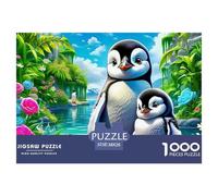 Penguin 1000 Piece Jigsaw Puzzles Handwork Puzzle Educational Challenge for Challenging Family Activity Games Colorful for Home Decor Gifts 38x26cm/1000pcs