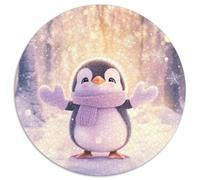 Penguin 1000 Piece Jigsaw Puzzles Round Puzzle for Adults Family Game Creative Challenging & Educational Art 1000pcs (67.5x67.5cm)