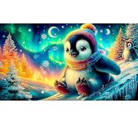 penguin 1000 Piece Puzzle Educational Game Challenge Recycled Paper Fun Present & Activity for Home for Adults and Kids Age 12 Years + 70x50cm/1000pcs