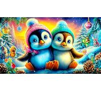 penguin 1000 Piece Puzzle Educational Game Challenge Recycled Paper Fun Present & Activity for Home for Adults and Kids Age 12 Years + 38x26cm/1000pcs