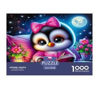 Penguin 1000 Piece Puzzle for Adults & Kids | Detailed - Penguin Bedtime Cozy Cute Dreamy Recycled Paper Educational Game Decompression52x38cm/1000pcs
